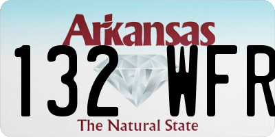 AR license plate 132WFR