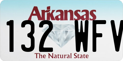 AR license plate 132WFV
