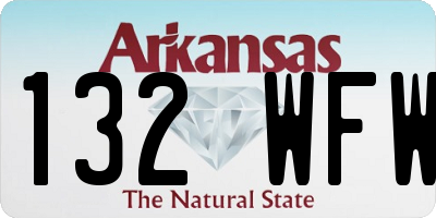 AR license plate 132WFW