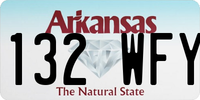 AR license plate 132WFY