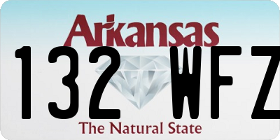 AR license plate 132WFZ