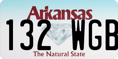 AR license plate 132WGB