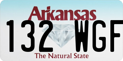 AR license plate 132WGF