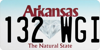 AR license plate 132WGI
