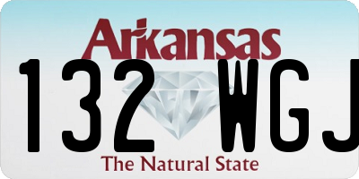 AR license plate 132WGJ