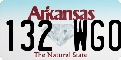 AR license plate 132WGO