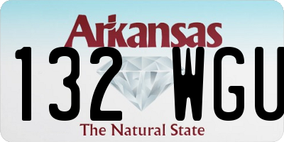 AR license plate 132WGU