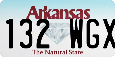 AR license plate 132WGX