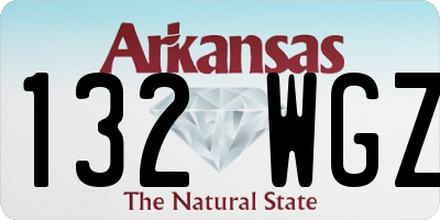AR license plate 132WGZ