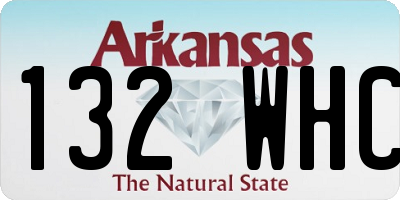 AR license plate 132WHC