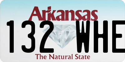 AR license plate 132WHE