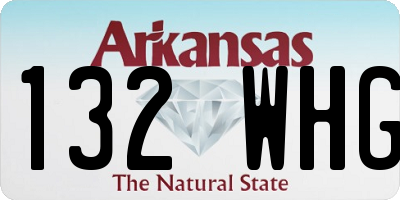 AR license plate 132WHG