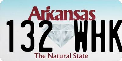 AR license plate 132WHK