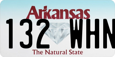 AR license plate 132WHN