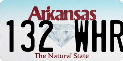 AR license plate 132WHR