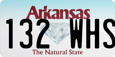 AR license plate 132WHS
