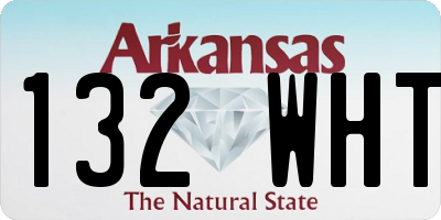 AR license plate 132WHT