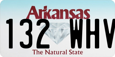 AR license plate 132WHV