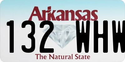 AR license plate 132WHW