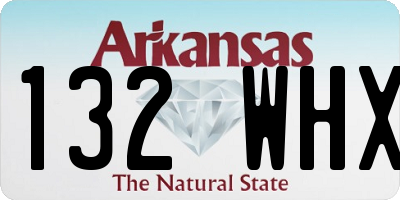 AR license plate 132WHX