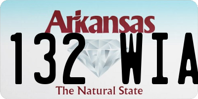 AR license plate 132WIA