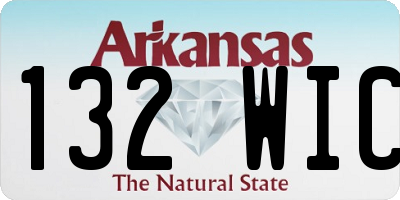 AR license plate 132WIC
