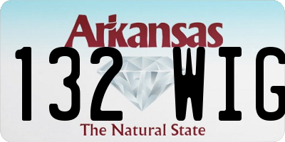 AR license plate 132WIG