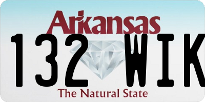 AR license plate 132WIK