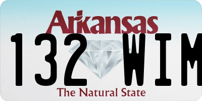 AR license plate 132WIM