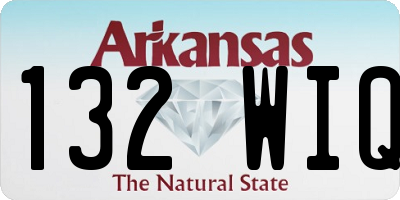 AR license plate 132WIQ