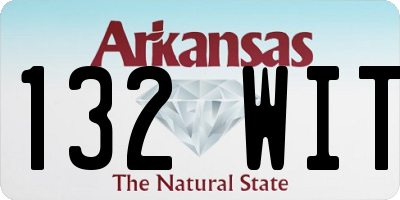 AR license plate 132WIT