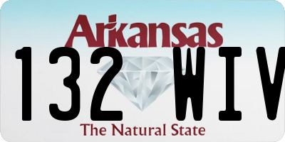AR license plate 132WIV