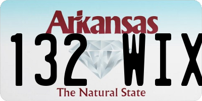 AR license plate 132WIX