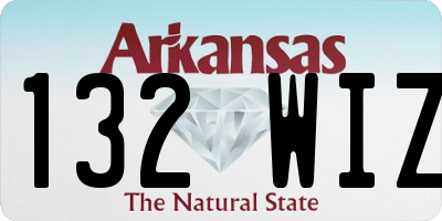 AR license plate 132WIZ