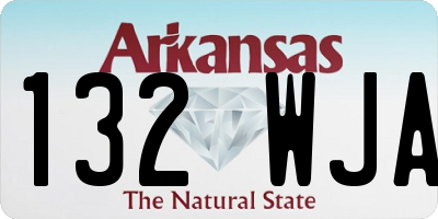 AR license plate 132WJA