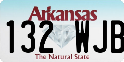 AR license plate 132WJB