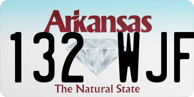 AR license plate 132WJF