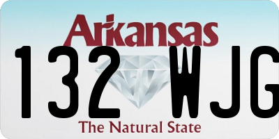 AR license plate 132WJG
