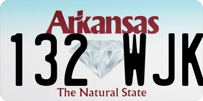 AR license plate 132WJK