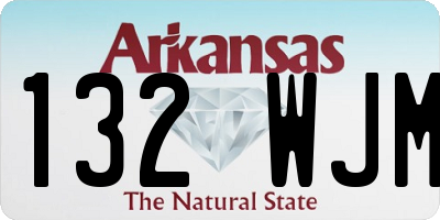 AR license plate 132WJM