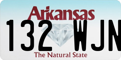 AR license plate 132WJN
