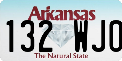 AR license plate 132WJO