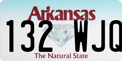 AR license plate 132WJQ