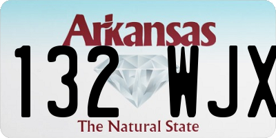 AR license plate 132WJX