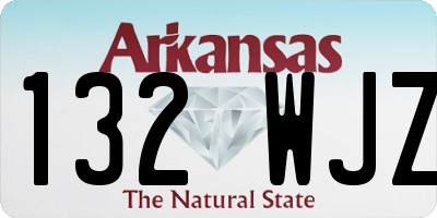 AR license plate 132WJZ