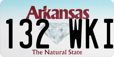 AR license plate 132WKI
