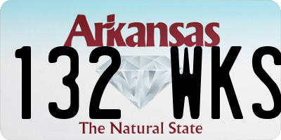AR license plate 132WKS