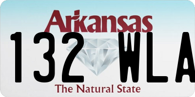 AR license plate 132WLA