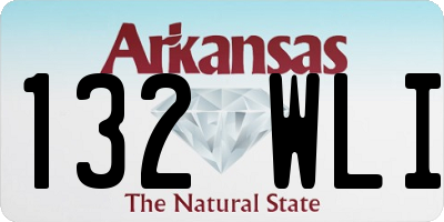 AR license plate 132WLI
