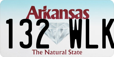 AR license plate 132WLK